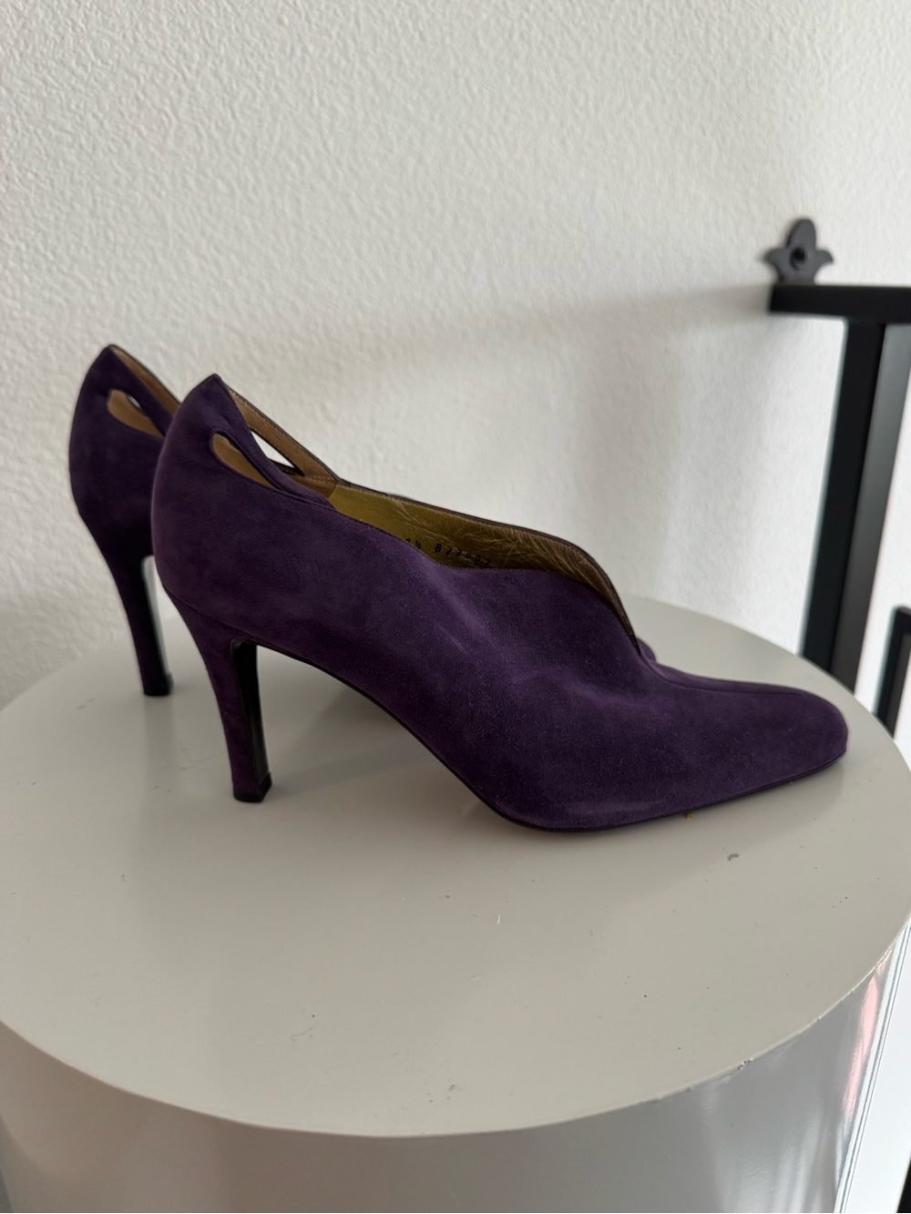 Bruno Magli Purple Suede Pointed Toe Heels
